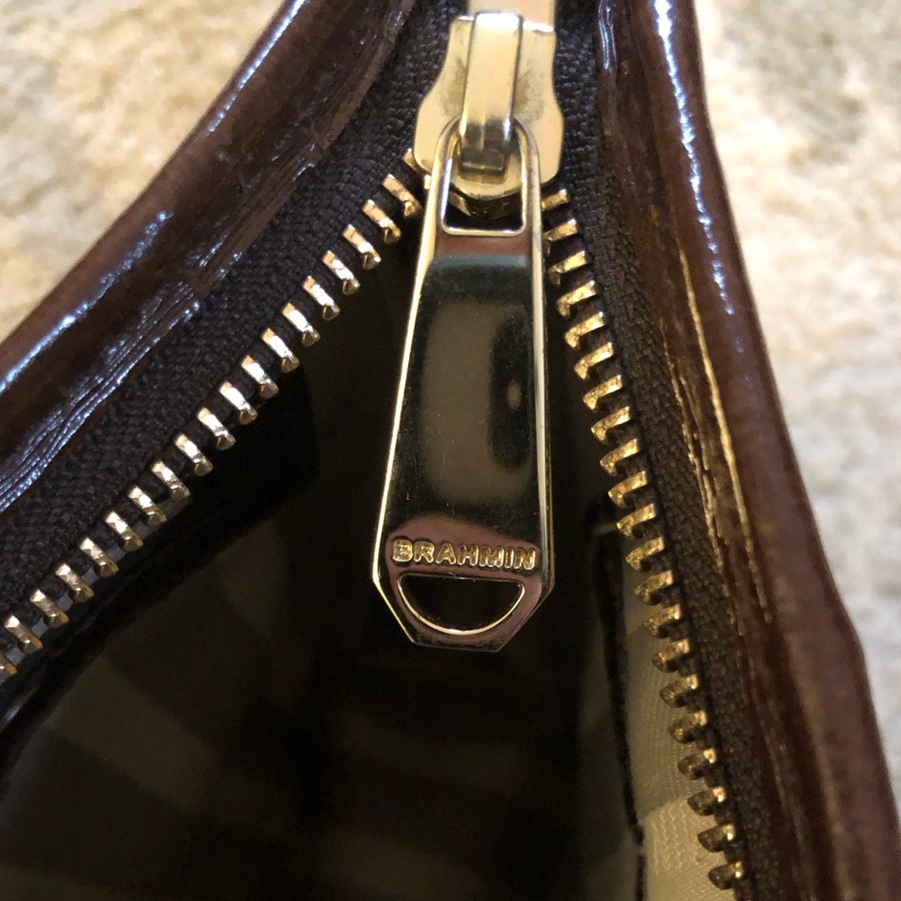 Brahmin Mini Asher Handbag In Brown Patina Dorati Excellent Condition! - Picture 11 of 16